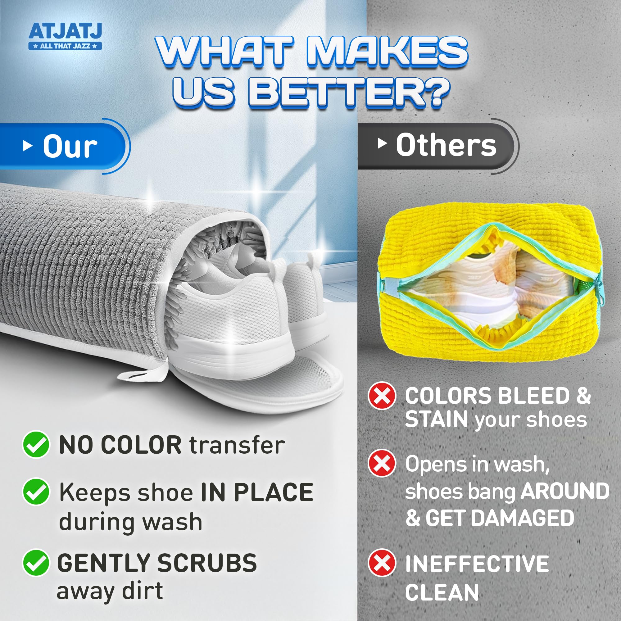 ATJATJ 2-pack bag is dryer-safe for hands-free drying