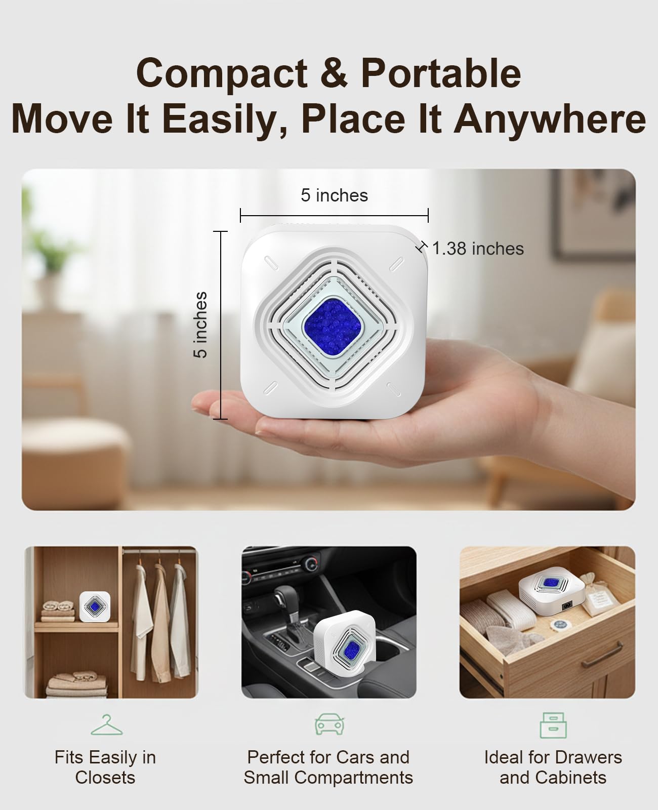 ATKMAYI dehumidifier detachable hook for closet hanging