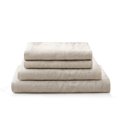 ATLINIA flax linen close up weave, airy and crisp fabric feel