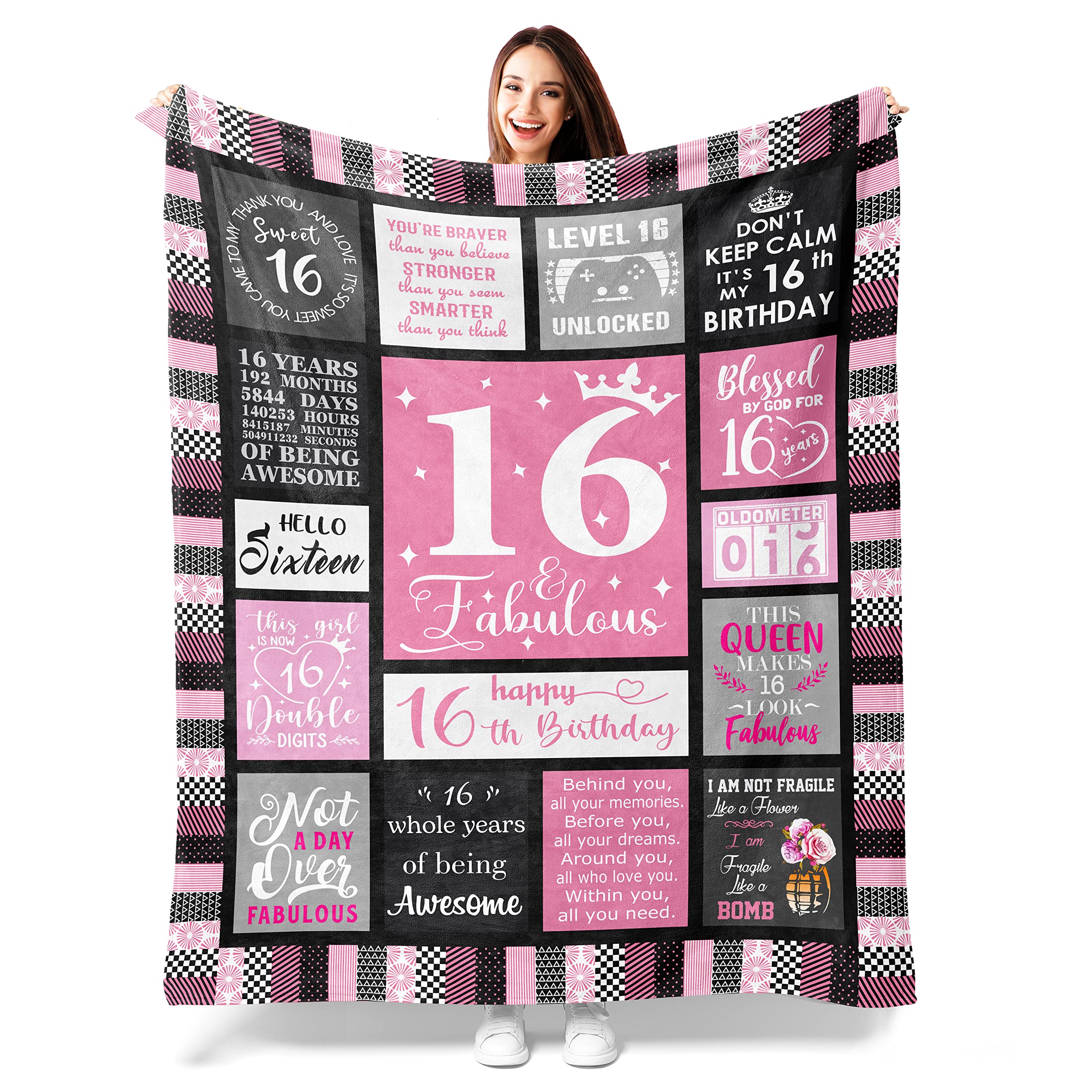 Atokker Sweet 16 blanket folded for gifting with cozy warmth.