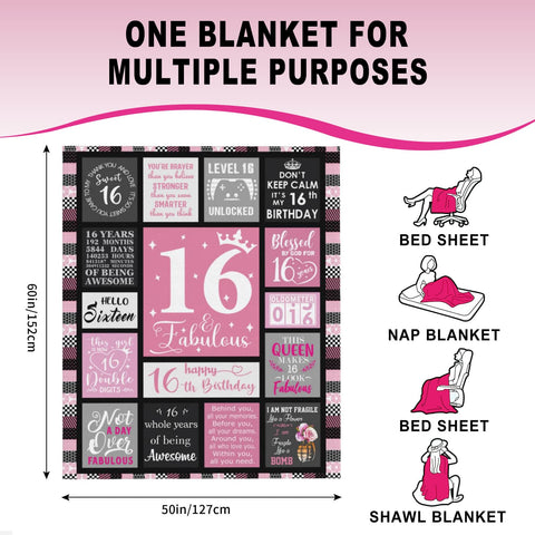 Atokker Sweet 16 blanket on chair enhances teen decor.