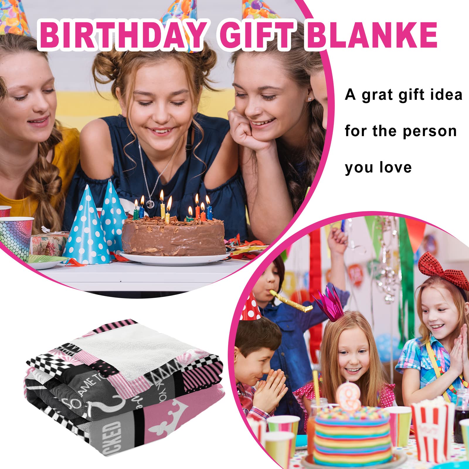 Atokker Sweet 16 blanket on couch as a versatile gift.