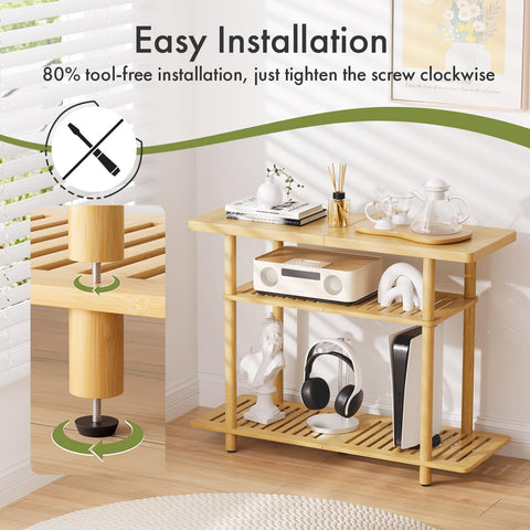 Atoping Bamboo corner-design fits small spaces without feeling crowded.