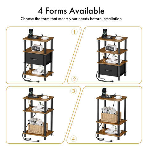 Atoping nightstand with drawer storage for organized bedside essentials