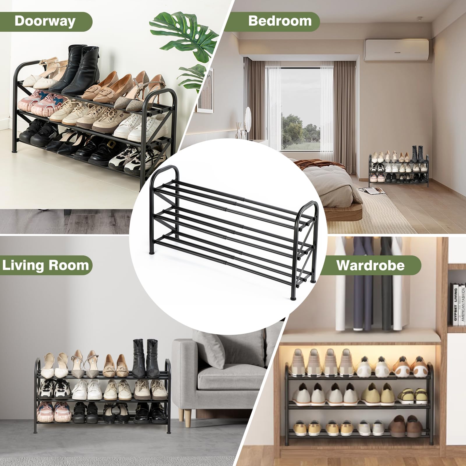 Atrastout closet storage solution helps arrange sandals to boots neatly.