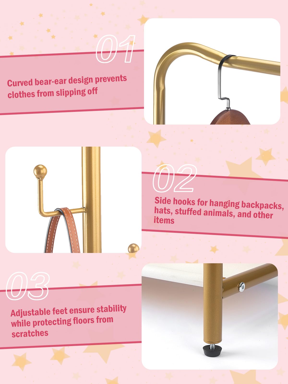 Atrastout designed for toddlers 3–7 with height ideal for wardrobe changes