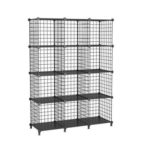 ATTDETJL 12-cube organizer during tool-free assembly for quick setup