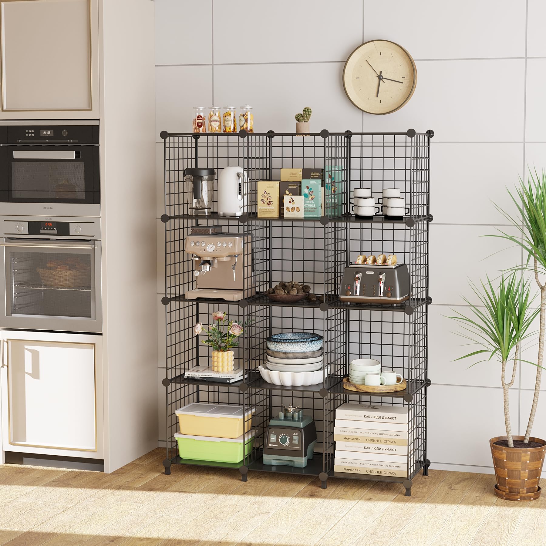 ATTDETJL 12-cube organizer in closet maximizing vertical storage