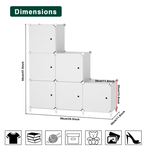 ATTDETJL DIY stackable design supports customized layouts to fit tight corners.