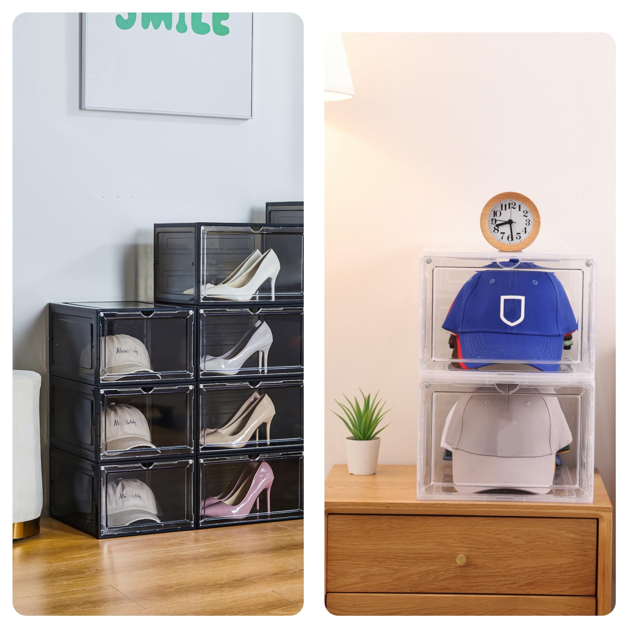 Space-saving stackable display boosts organization potential