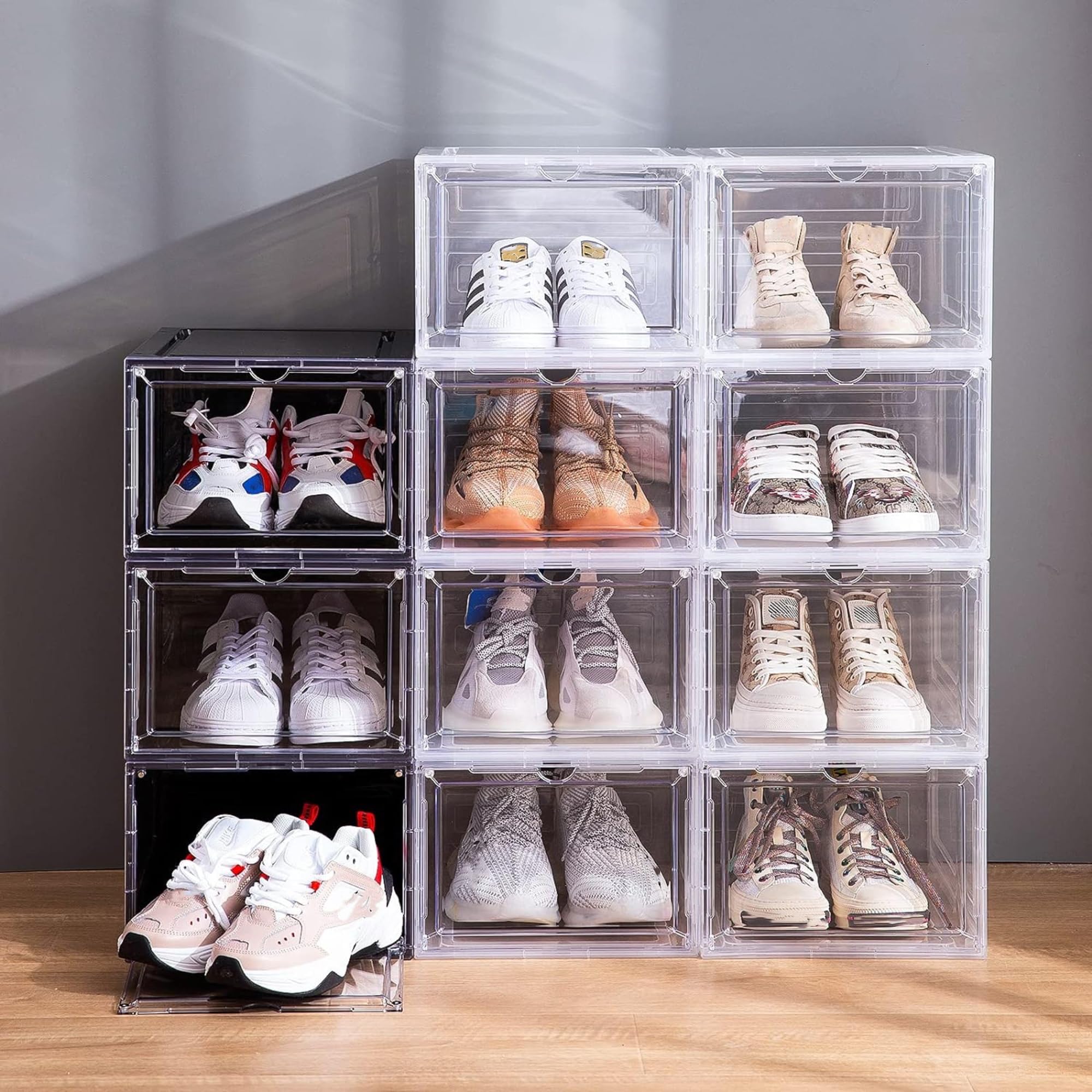 Attelite Shoe Box sturdy-construction delivers durable, long-lasting storage