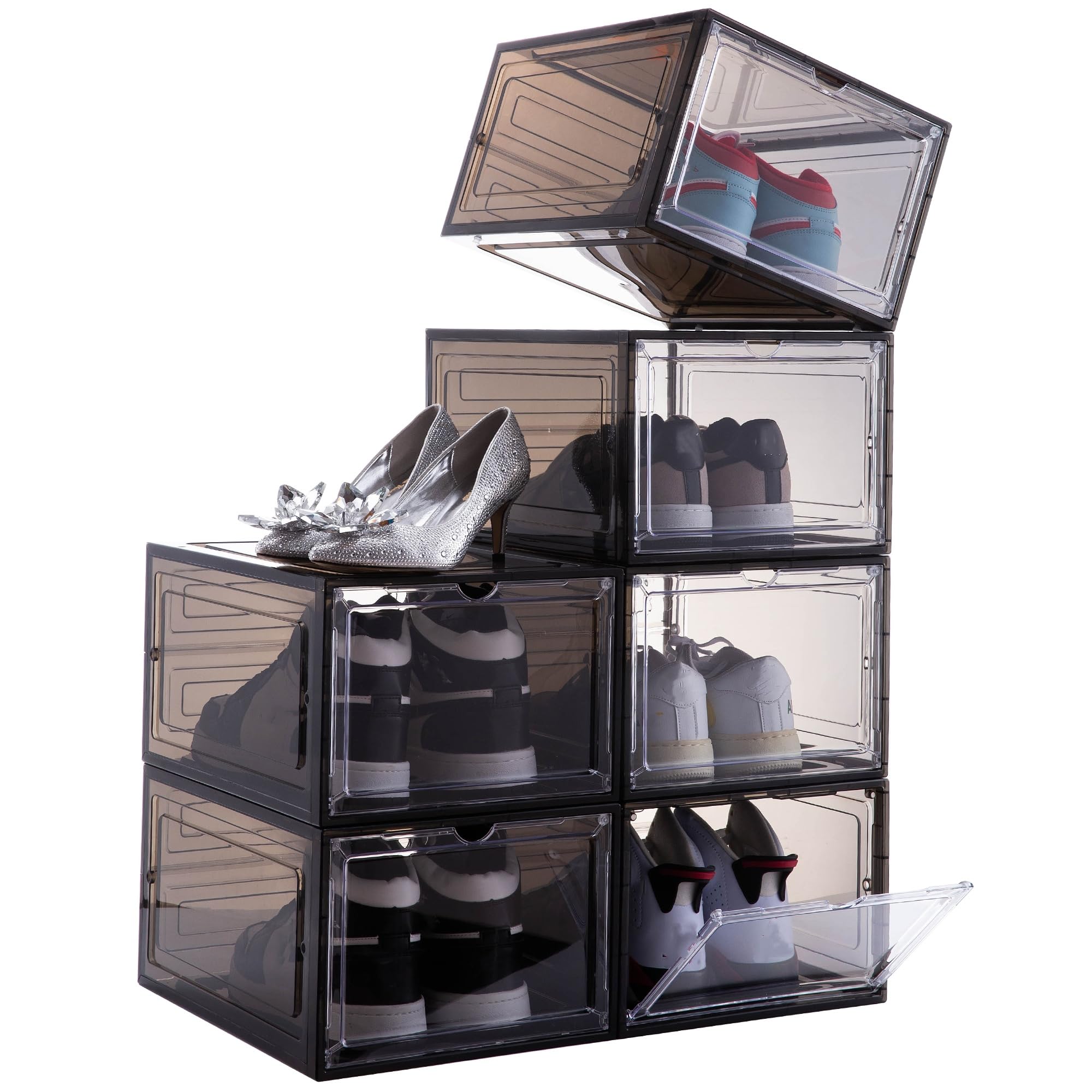 Attelite Shoe Box transparent display shows shoes at a glance for quick selection