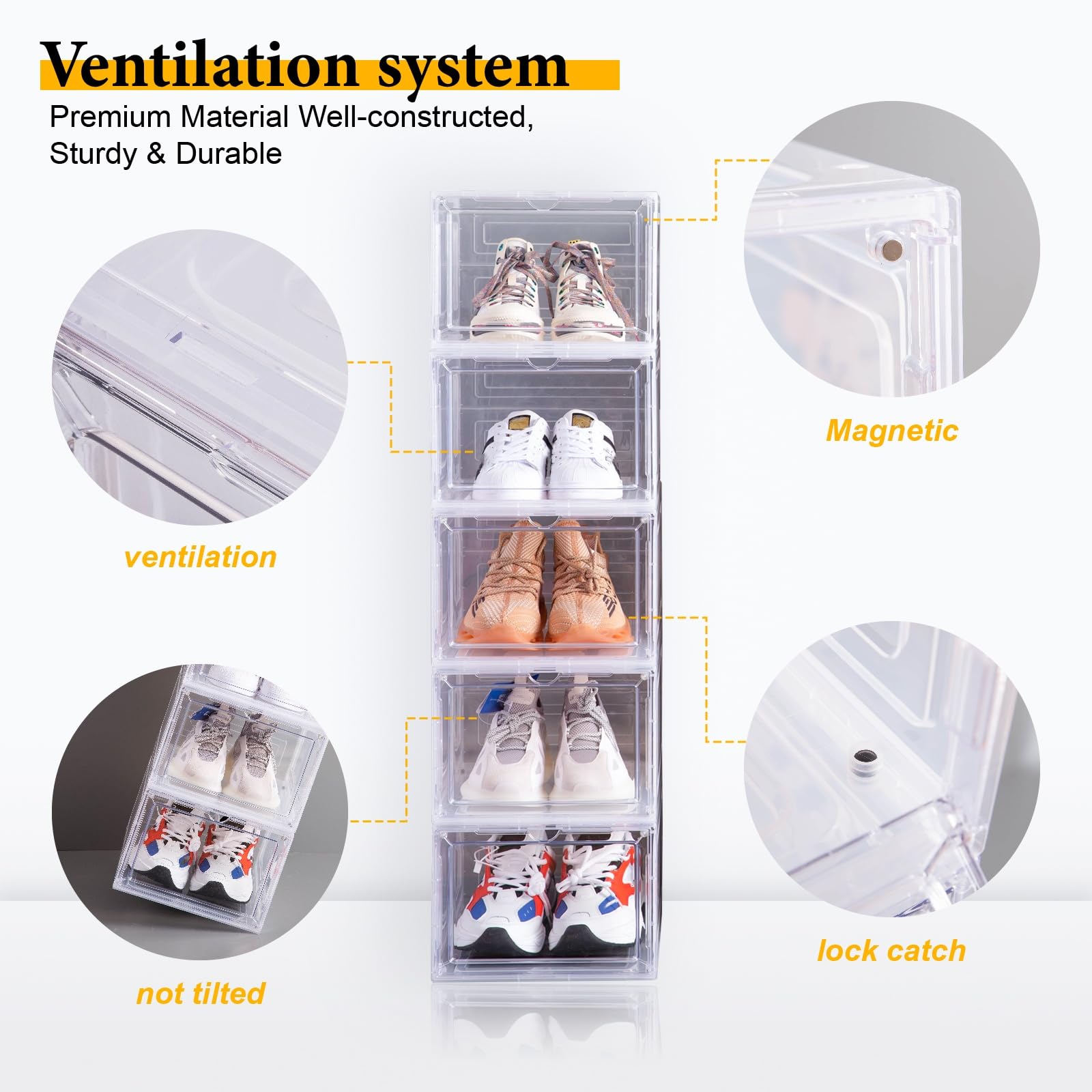 Attelite Shoe Box vented-design promotes airflow to keep footwear fresh