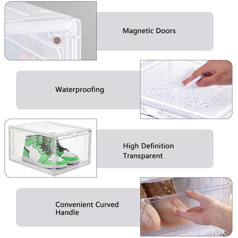 Attelite Upgrade 12pack clear magnetic door close for secure stacking.