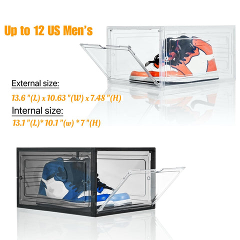 Attelite X-Large clear box easy-assembly highlights simple setup for display-ready footwear