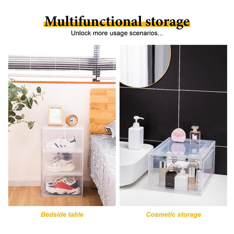 Attelite X-Large clear box magnetic door closeup shows secure one-handed access