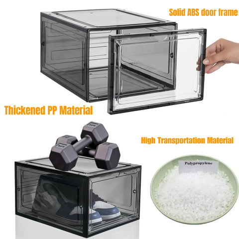Attelite X-Large clear box transparent-walls promote a clean, visible shoe collection
