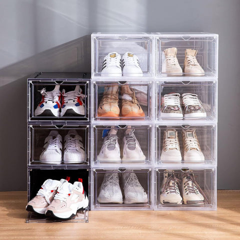 Attelite X-Large Clear Shoe Box air holes promote breathability for stored footwear.