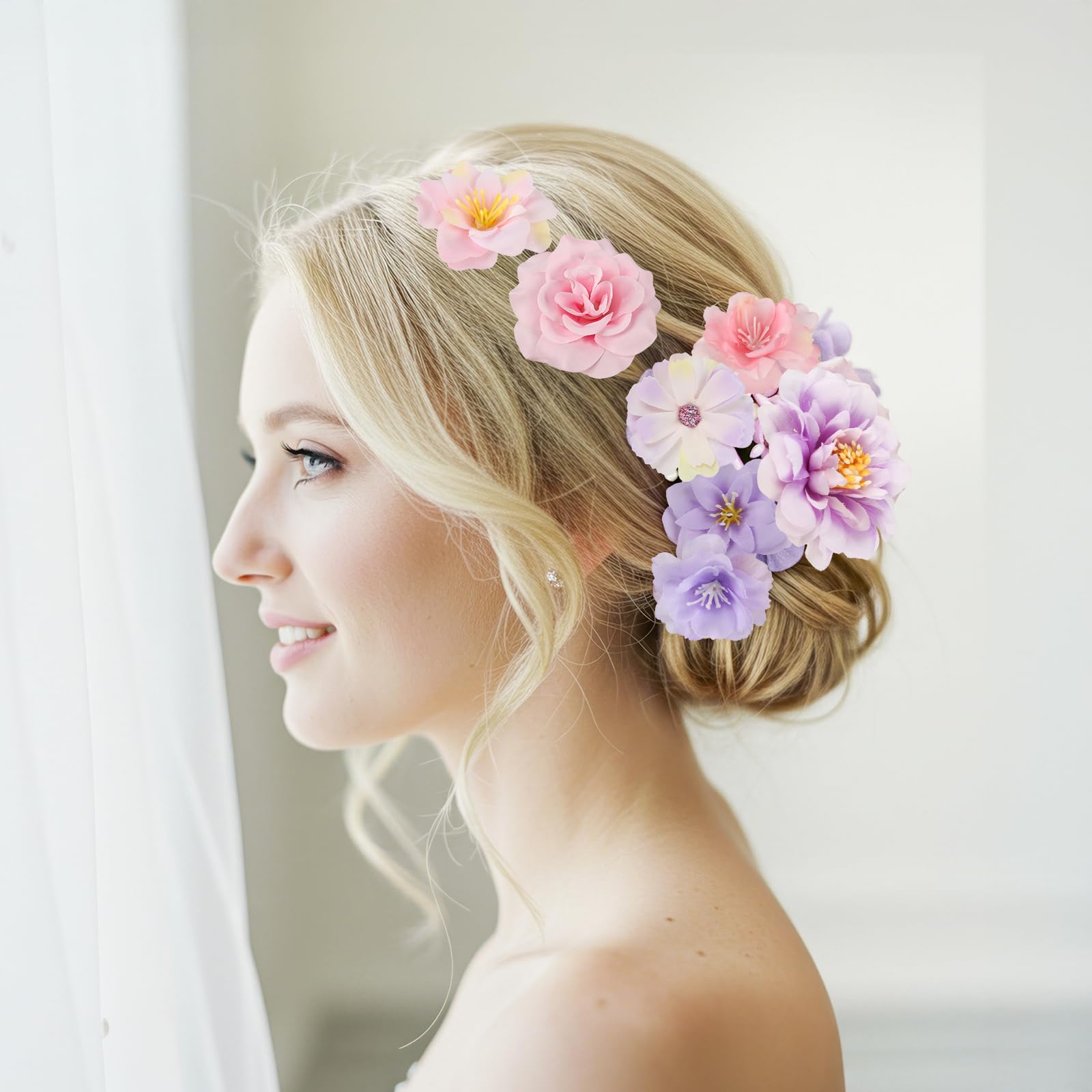 ATTGREAT DIY-friendly flower heads ideal for sewing, gluing, or pinning projects.