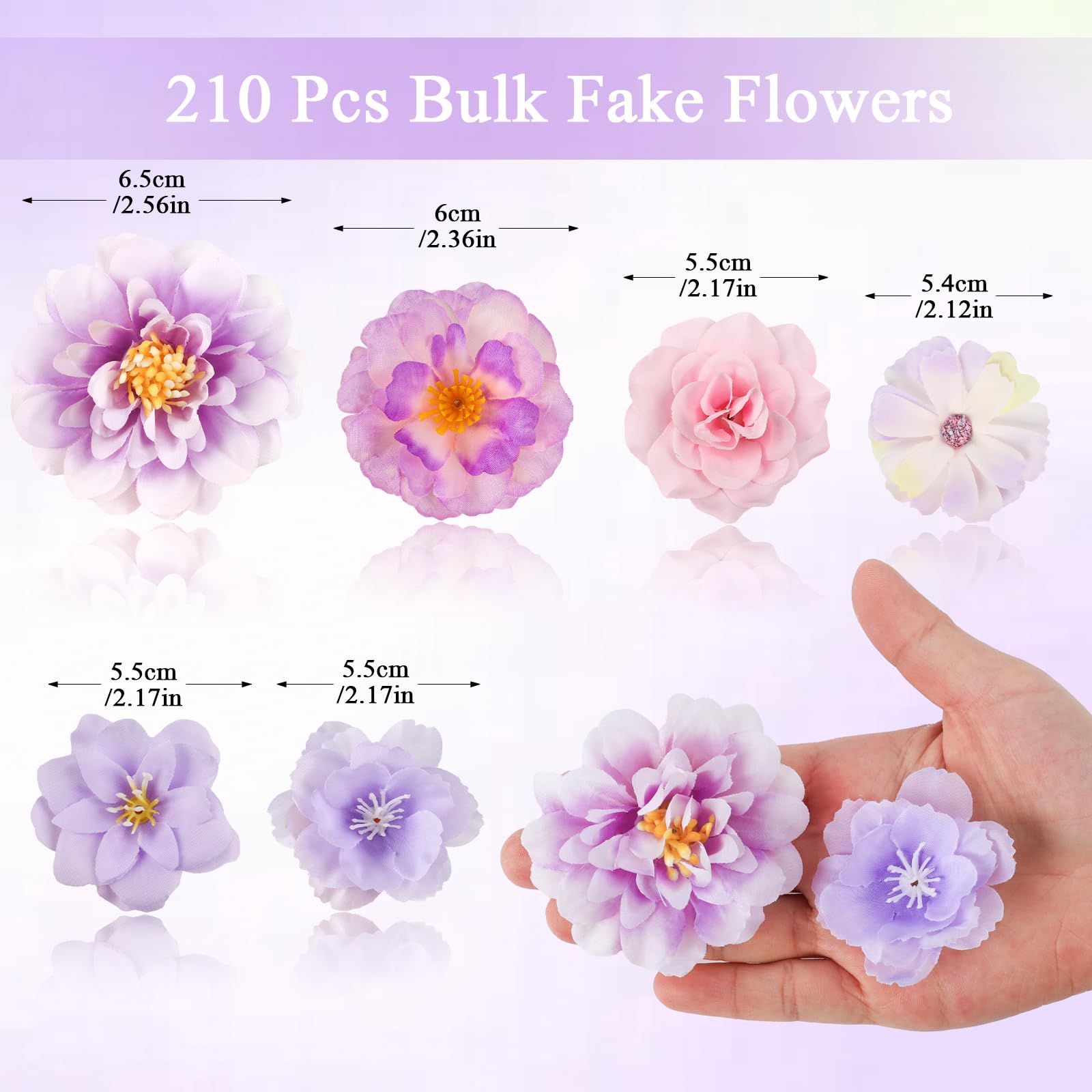 ATTGREAT rose-daisy-sunflower plum blossoms provide varied heads for detailed DIY arrangements.