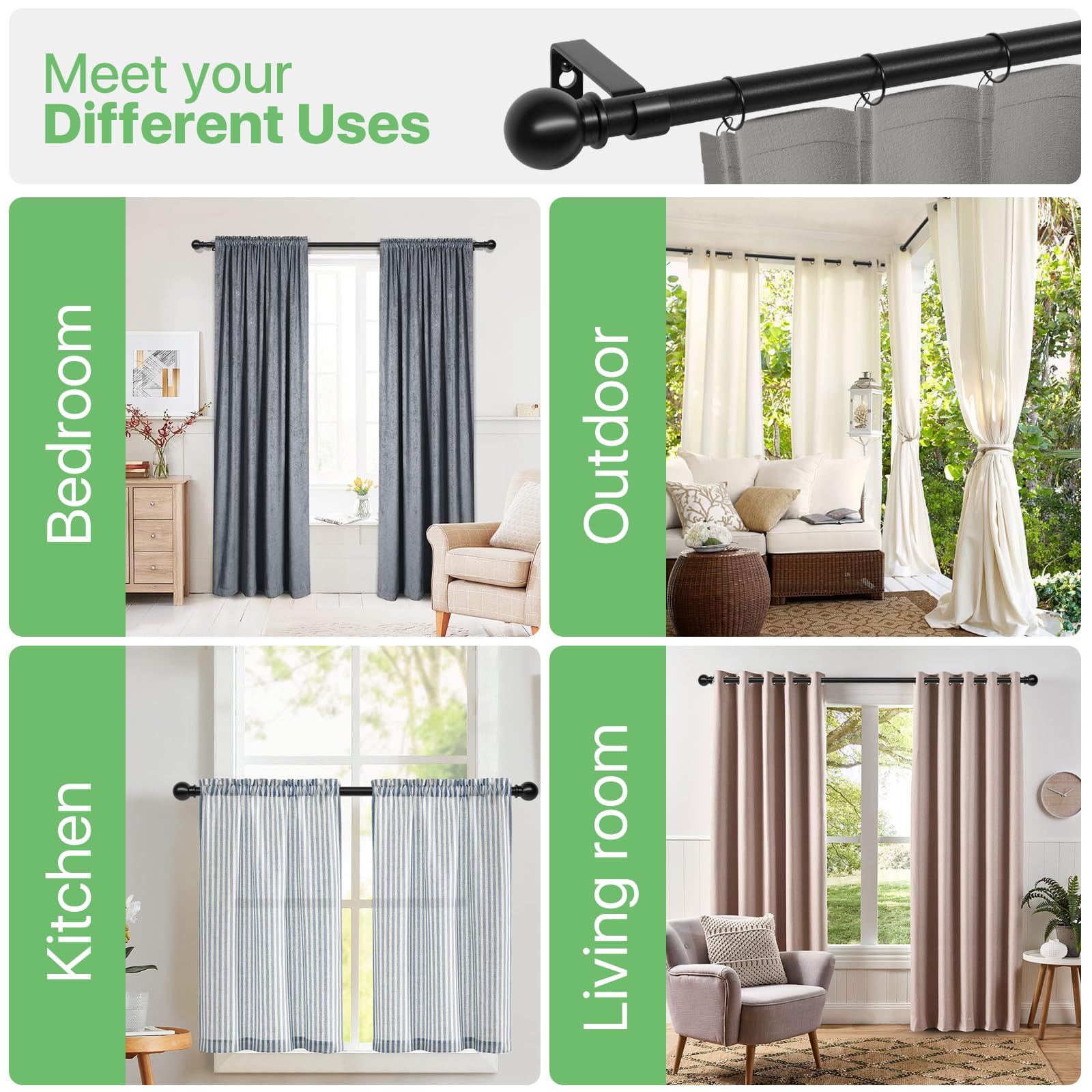 ATUHOLA durable metal construction resists sag and maintains line.