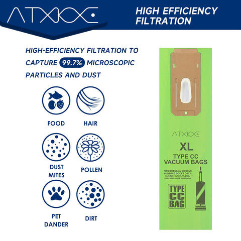 ATXKXE easy-replace design enables quick bag swaps.