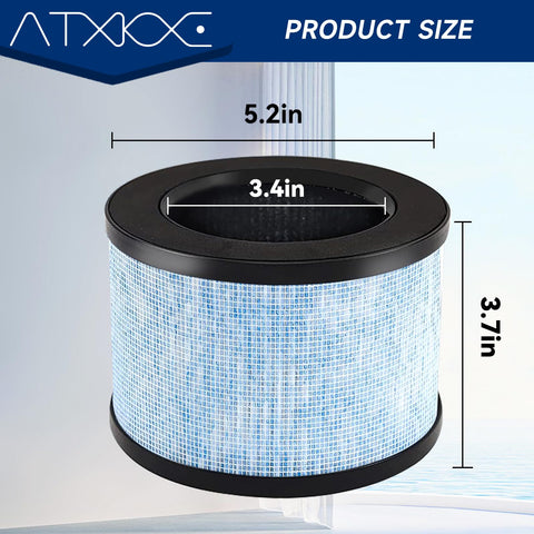 ATXKXE MK01 air filter installed in purifier boosts airflow.