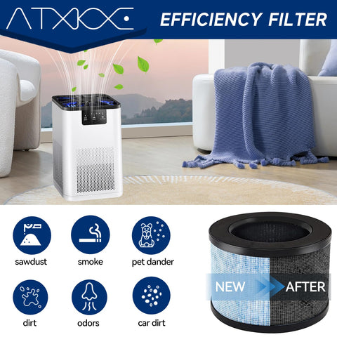 ATXKXE MK01 filter pack label indicates compatible models.
