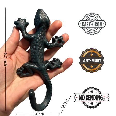 Close-up of Auafanzy gecko hook with durable metal detailing.