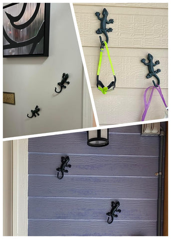 Auafanzy gecko hook mounted with included screws for quick installation.