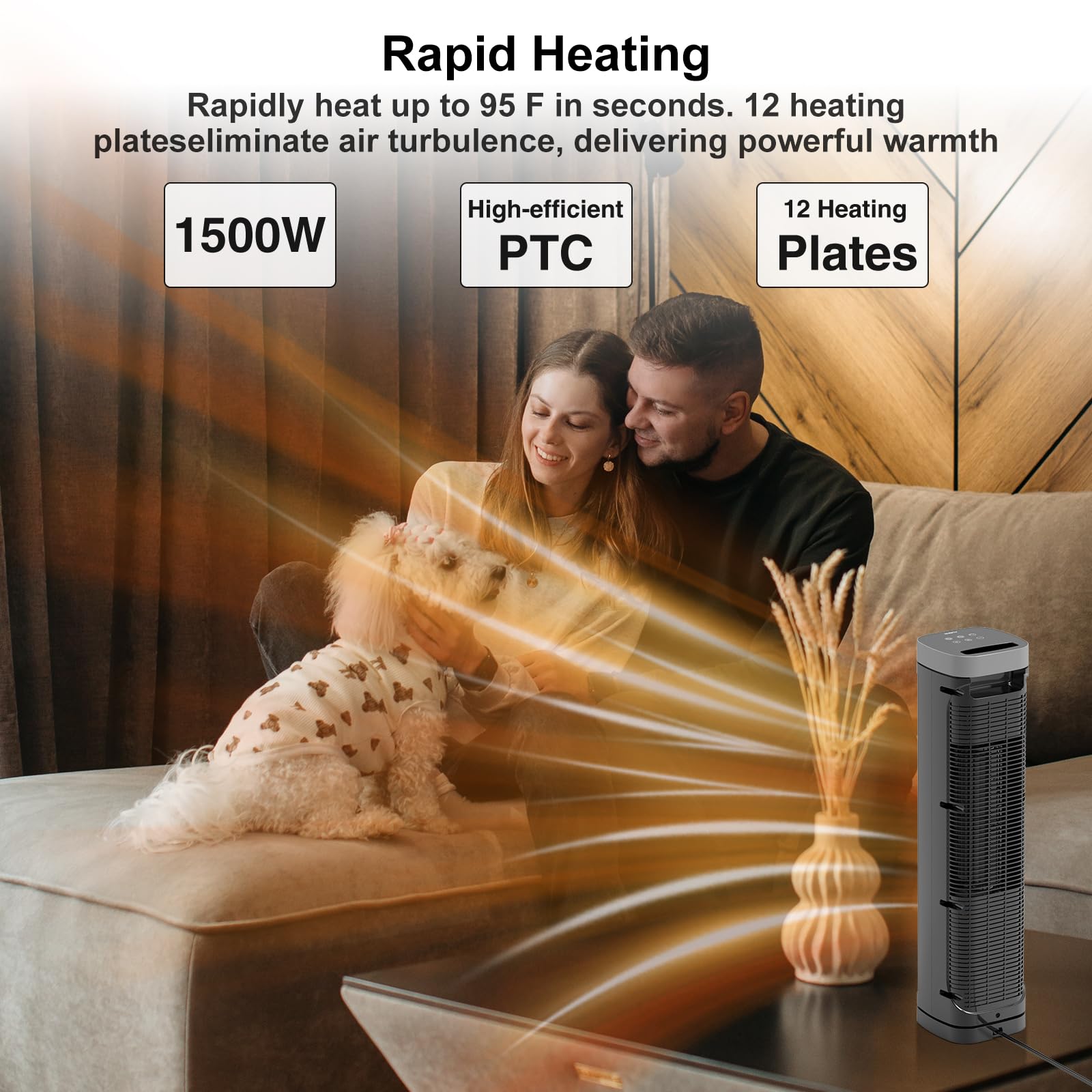 AUBKN heater thermostat display for precise temperature control