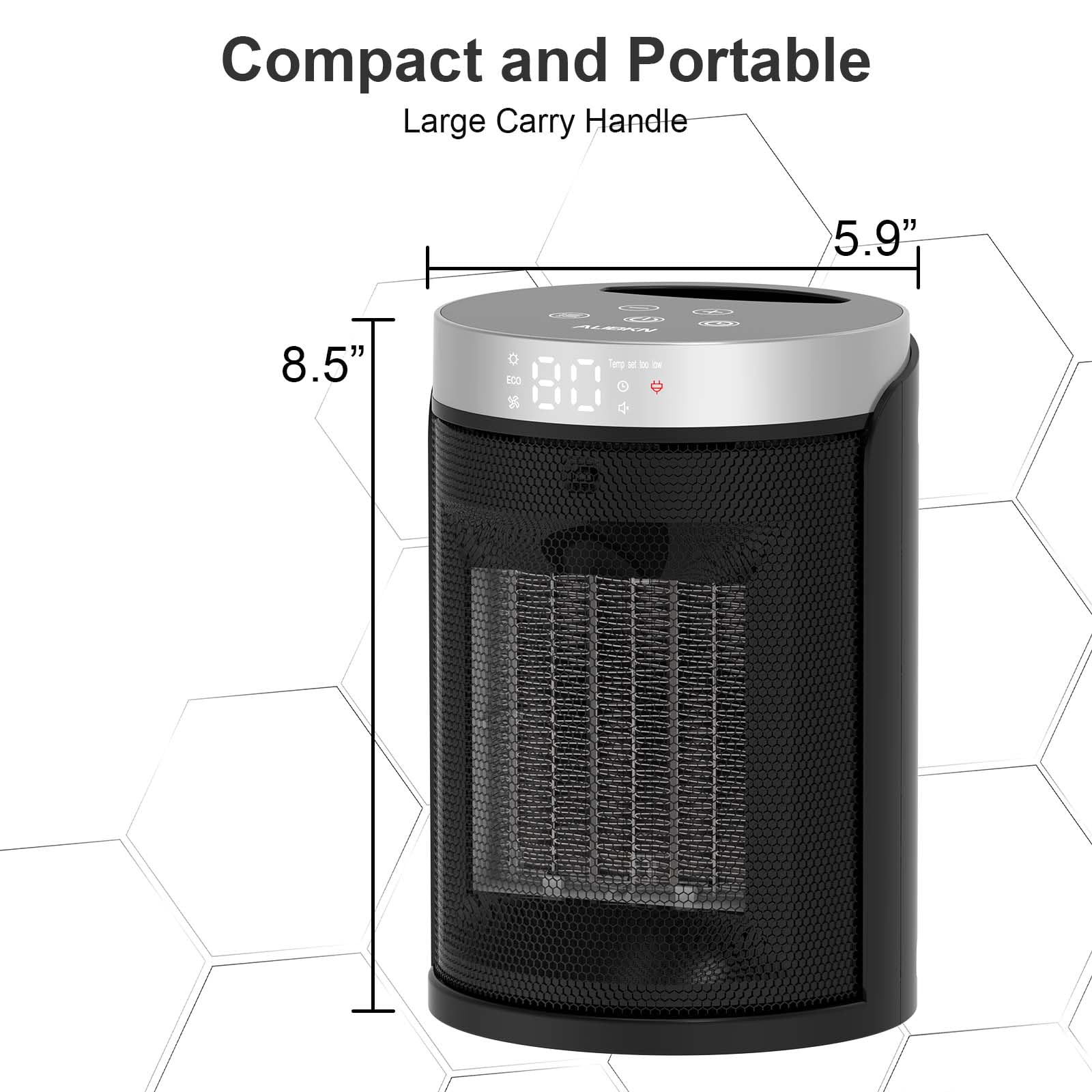AUBKN space heater indoor use setup suits home or office warmth.