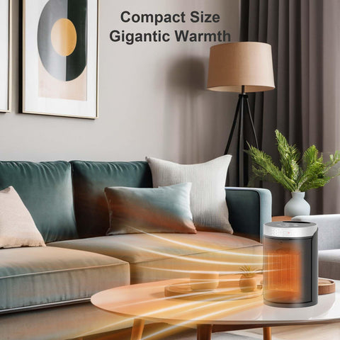 AUBKN space heater thermostat display enables precise temperature control.