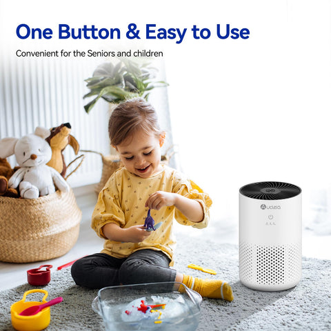 Aucleia purifier in gift-ready packaging for a new home