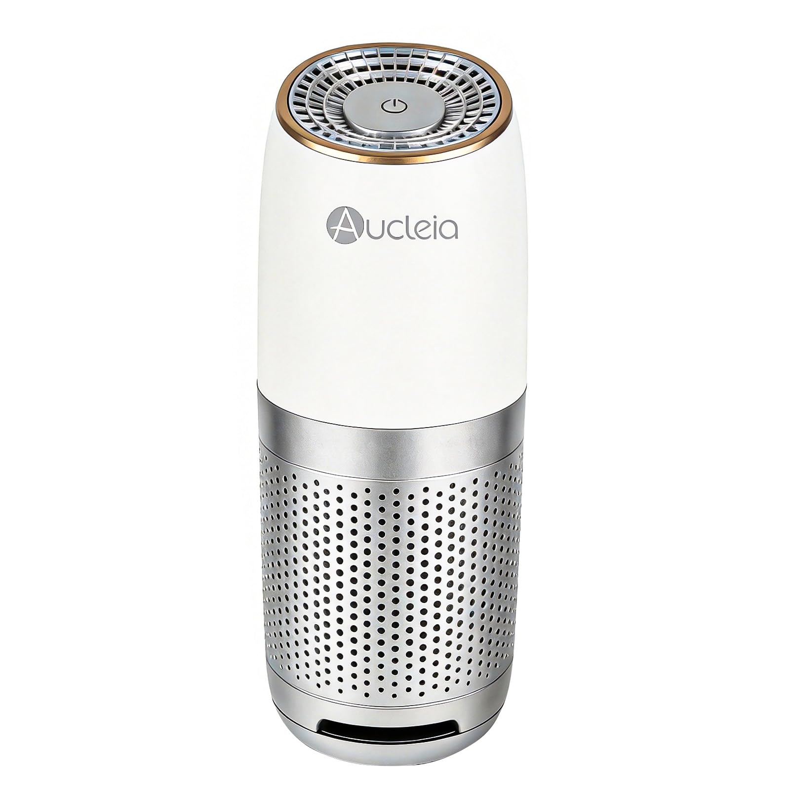 Aucleia Mini Purifier in car for fresh air on the go and odor control.