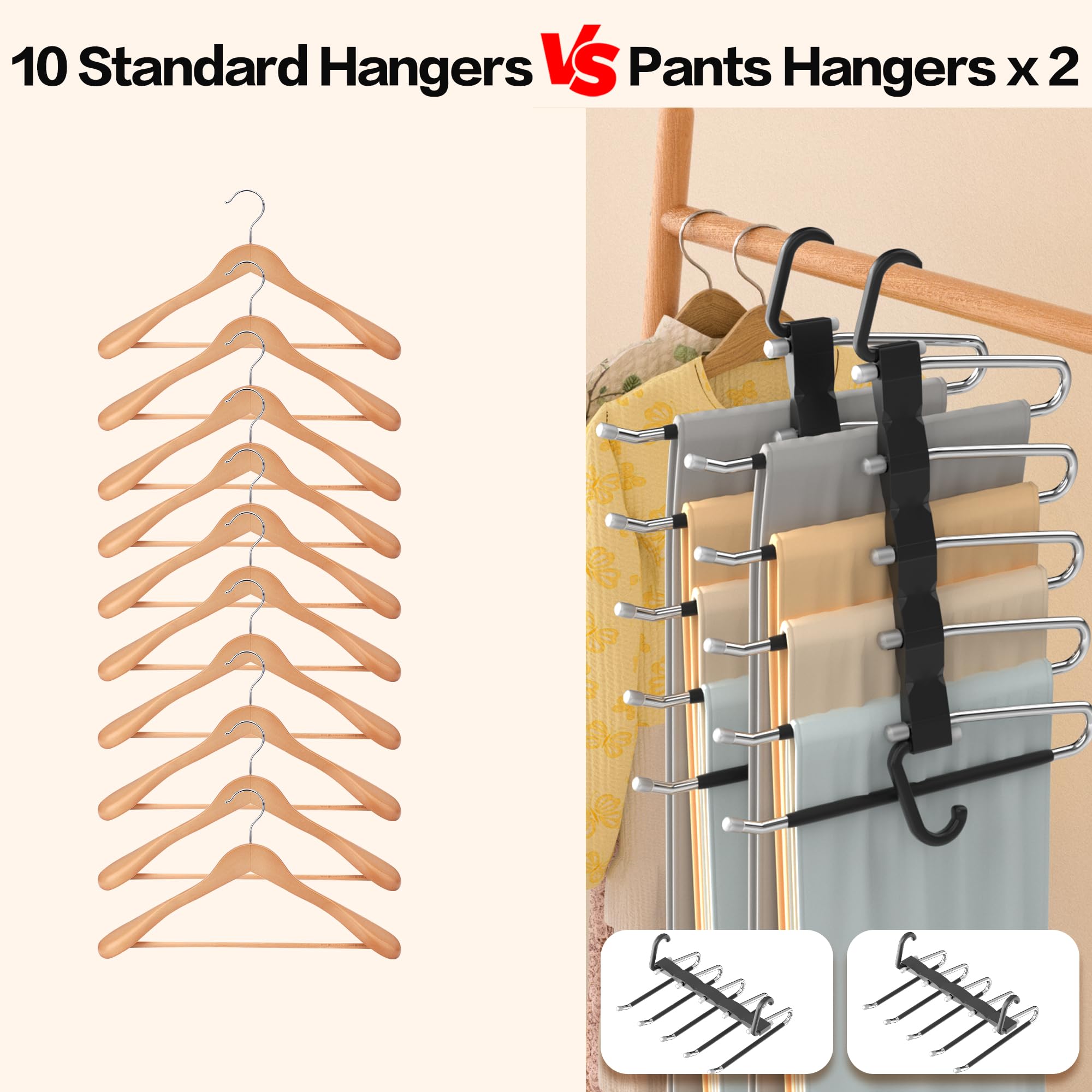 AUFETQ dorm room essential closet organizer saves space in tight quarters