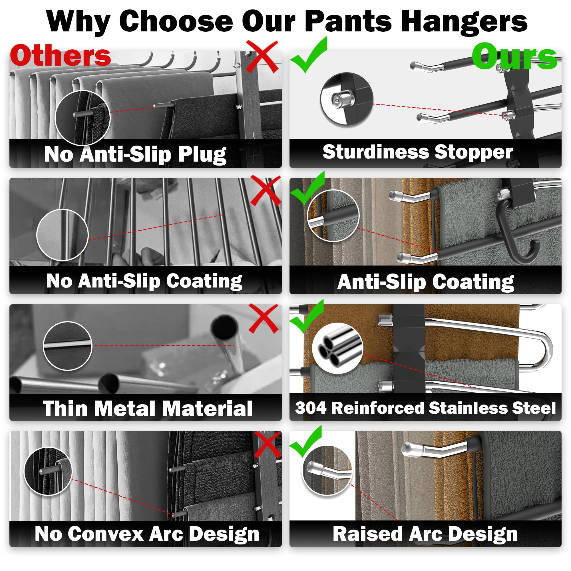 AUFETQ closet organizer supports vertical or horizontal use for small spaces