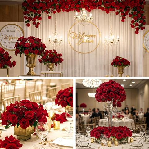 Auihiay bridal bouquet idea using faux roses for easy styling.