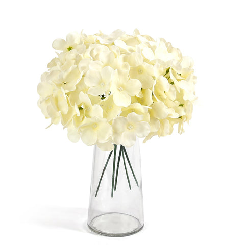 Auihiay champagne hydrangea stems with bendable wires for custom bouquets.