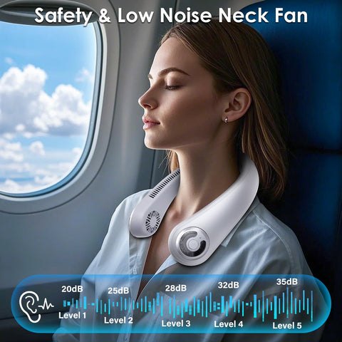 AUIIAH neck fan with hair-safe design for everyday use.