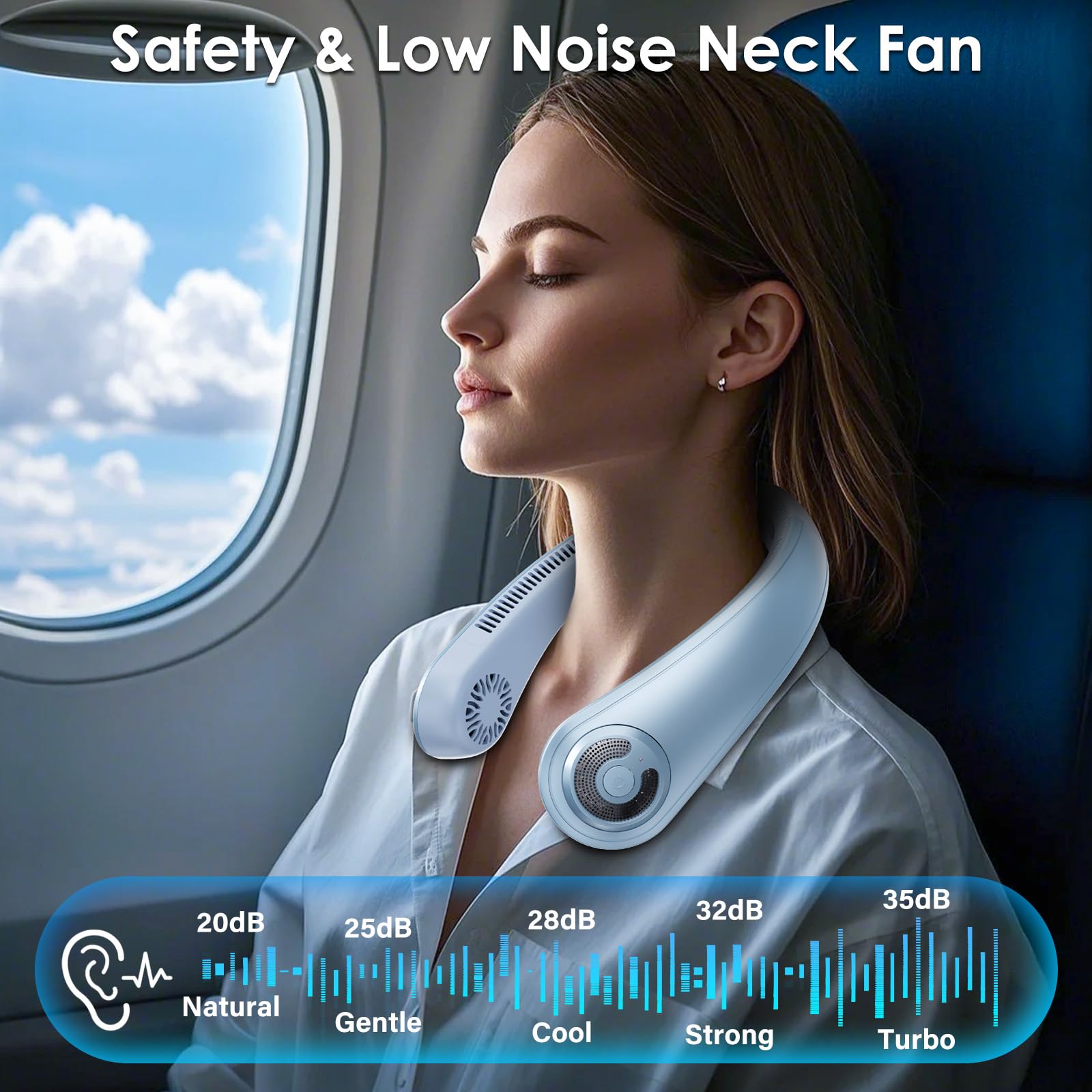 AUIIAH 360-degree airflow around neck for even cooling