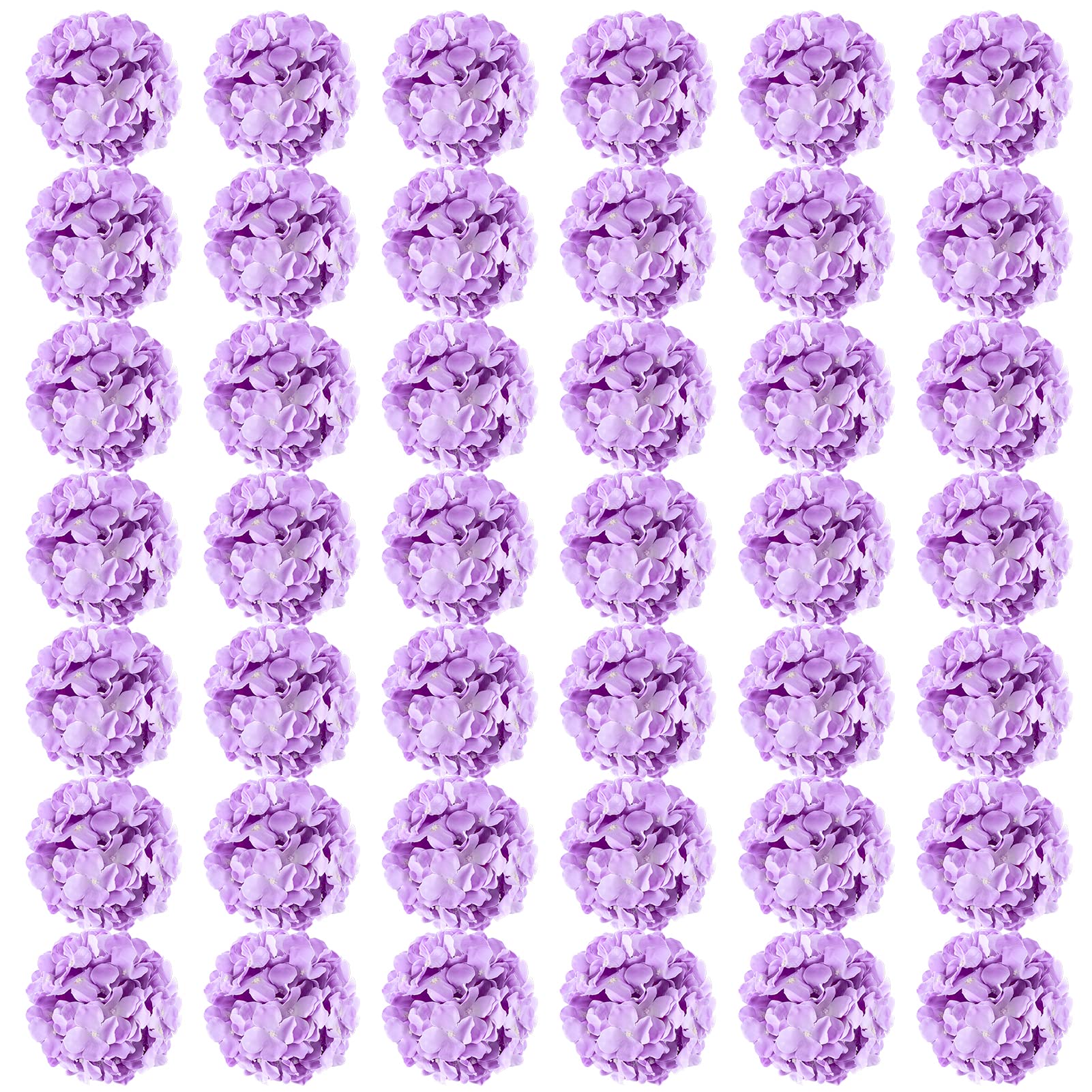 Auihiay 64pcs purple hydrangea heads for versatile centerpieces.
