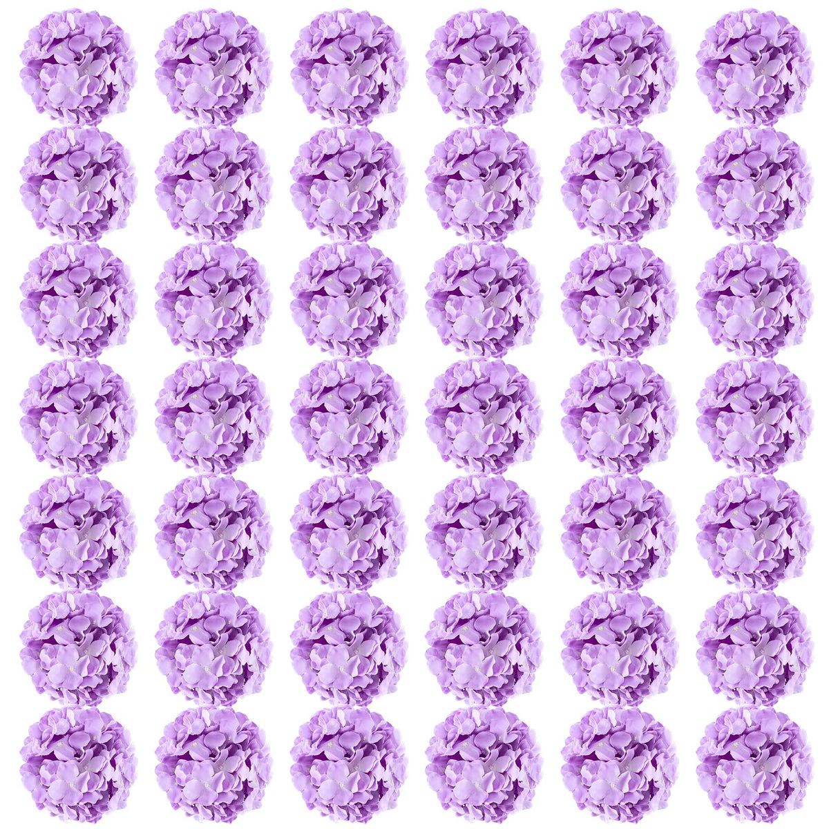 Auihiay 64pcs purple hydrangea heads for versatile centerpieces.