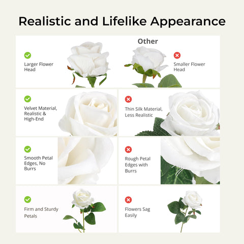 Auihiay all-weather roses – durable, maintenance-free decor for indoor or outdoor events.