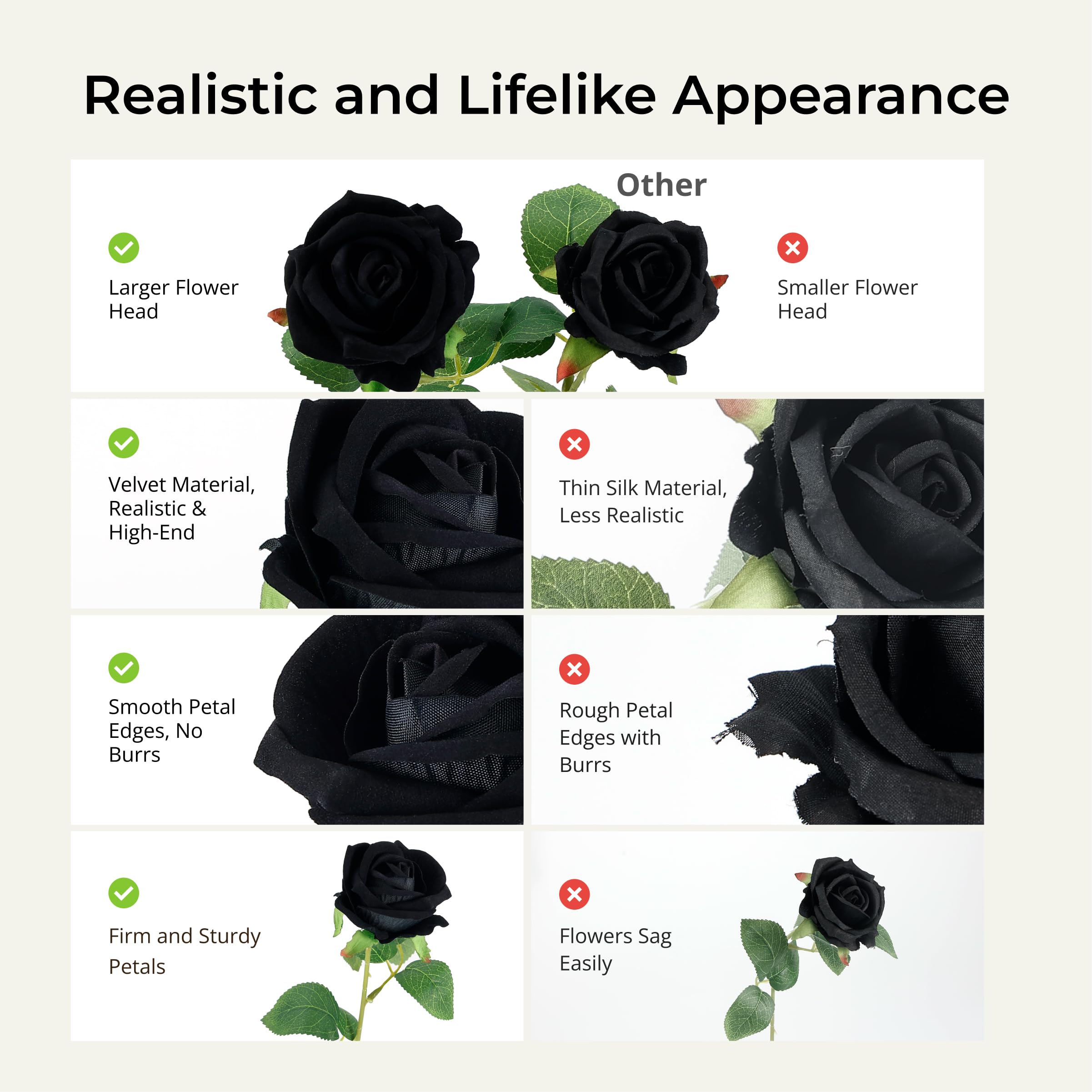 Auihiay black roses DIY decoration ideas showcase easy arrangement inspiration.