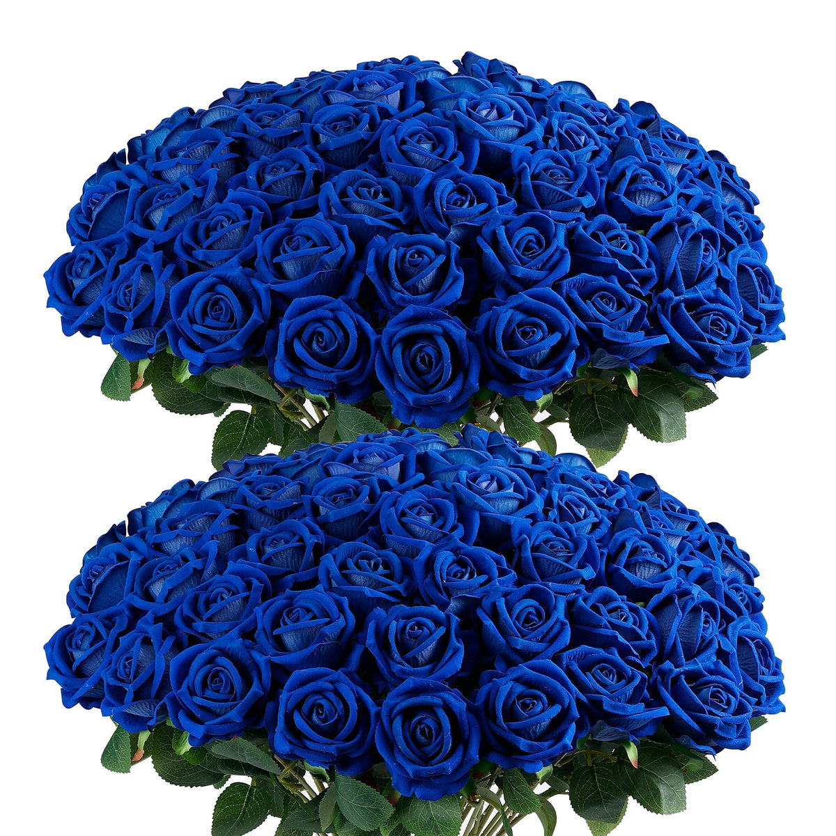 Auihiay blue silk roses set of 60 for centerpieces with long-lasting color.