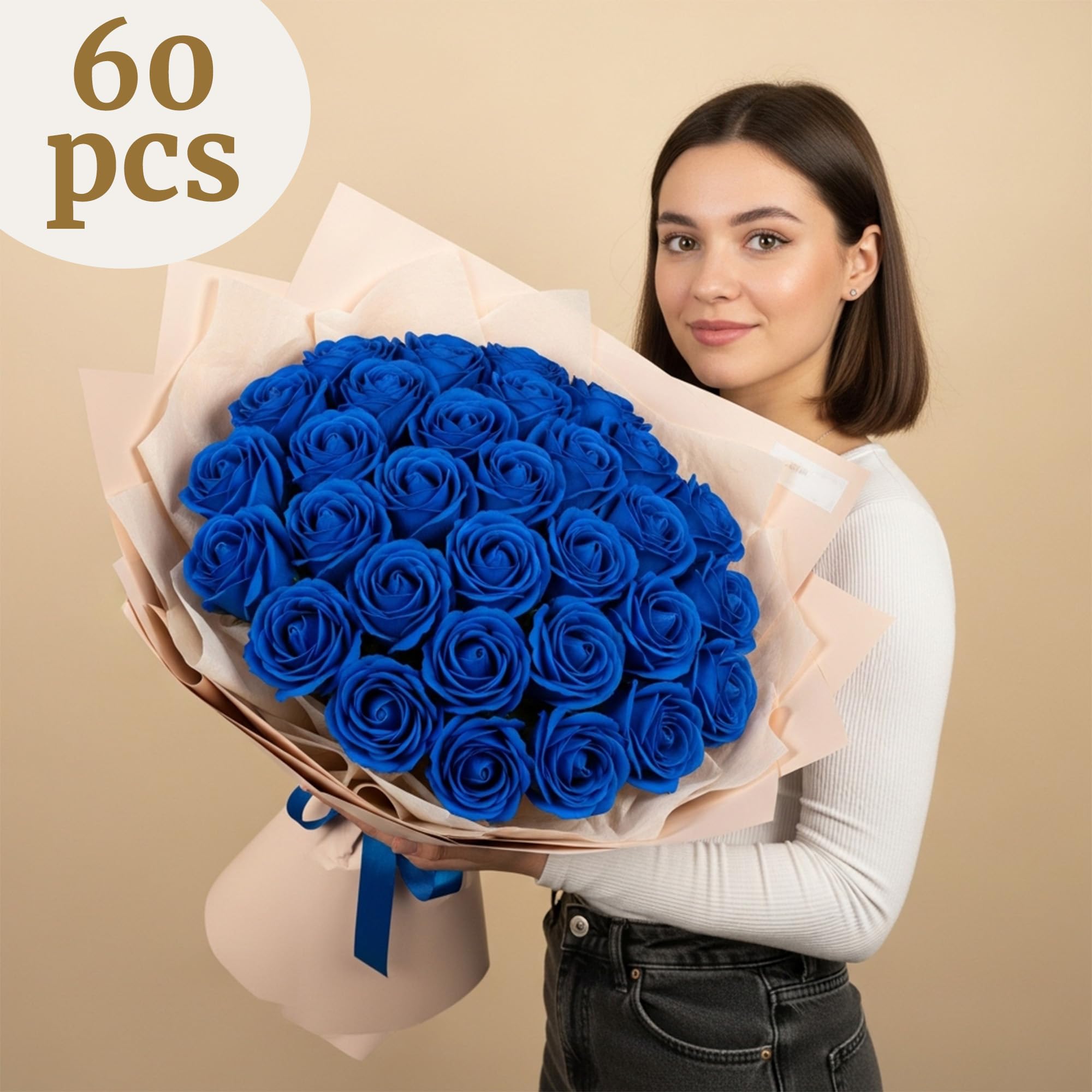 Auihiay blue flower stems stay vibrant for celebrations.