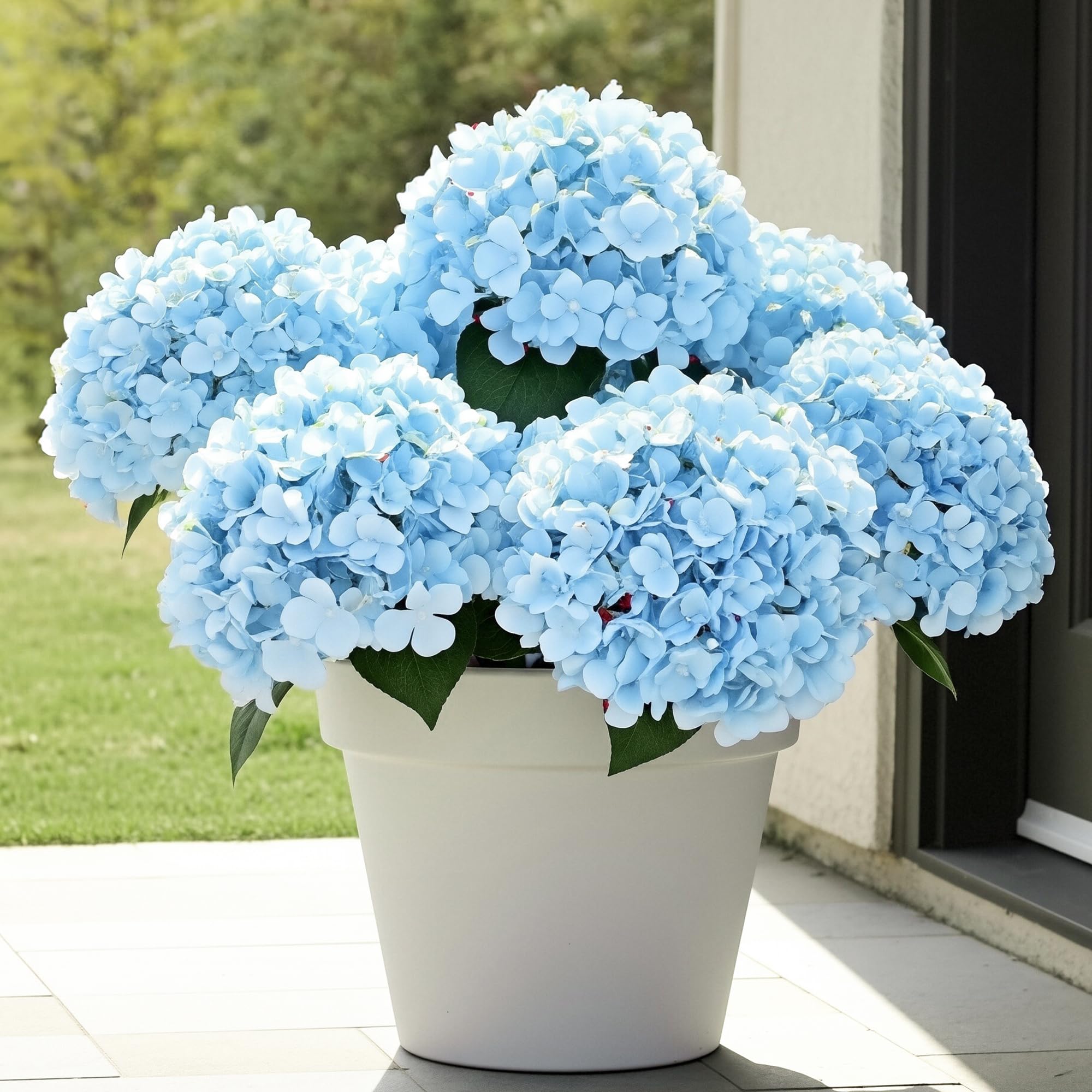 Auihiay hydrangea six-bundle outdoor blue for durable year-round decor