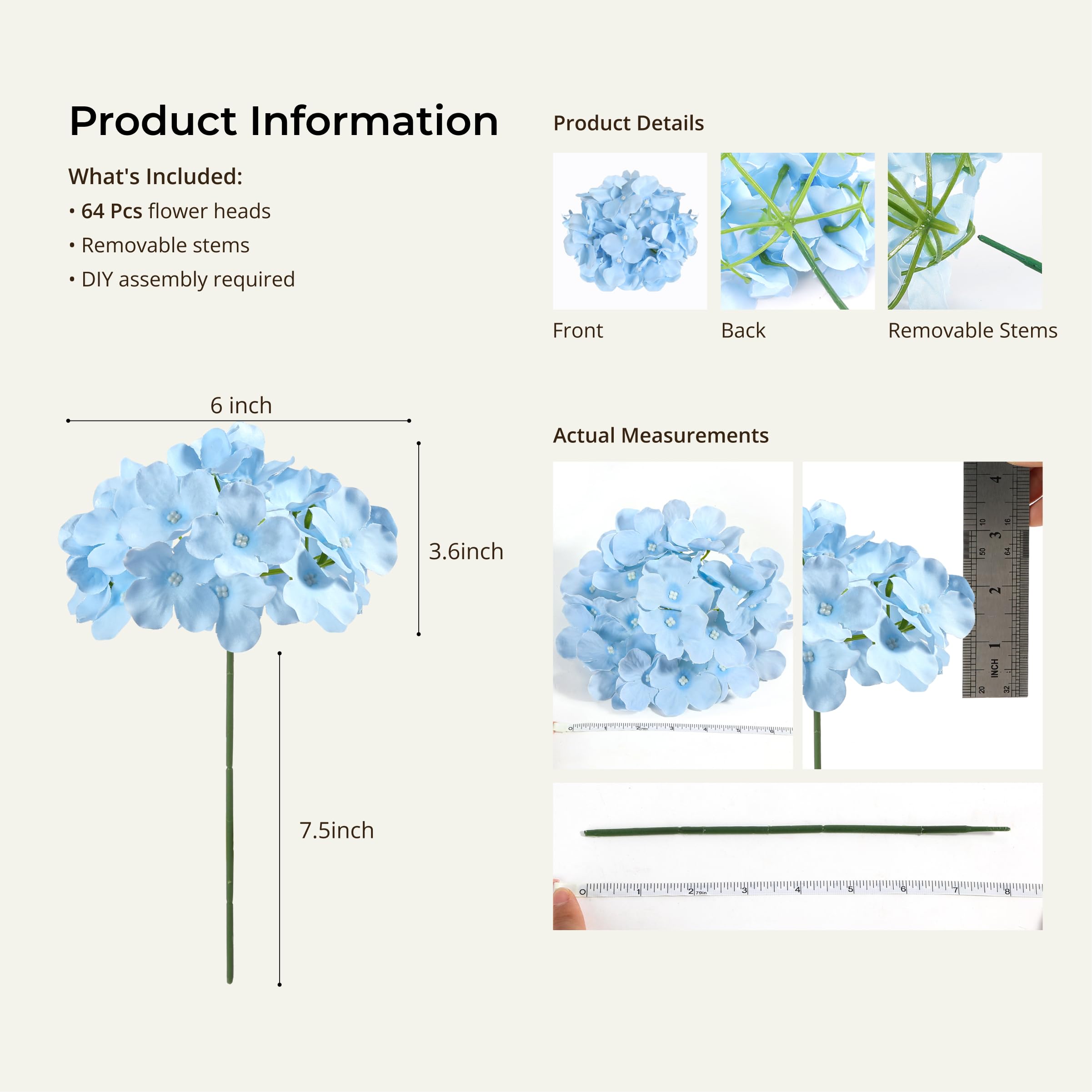 Auihiay blue hydrangea detail of fluffy, realistic texture