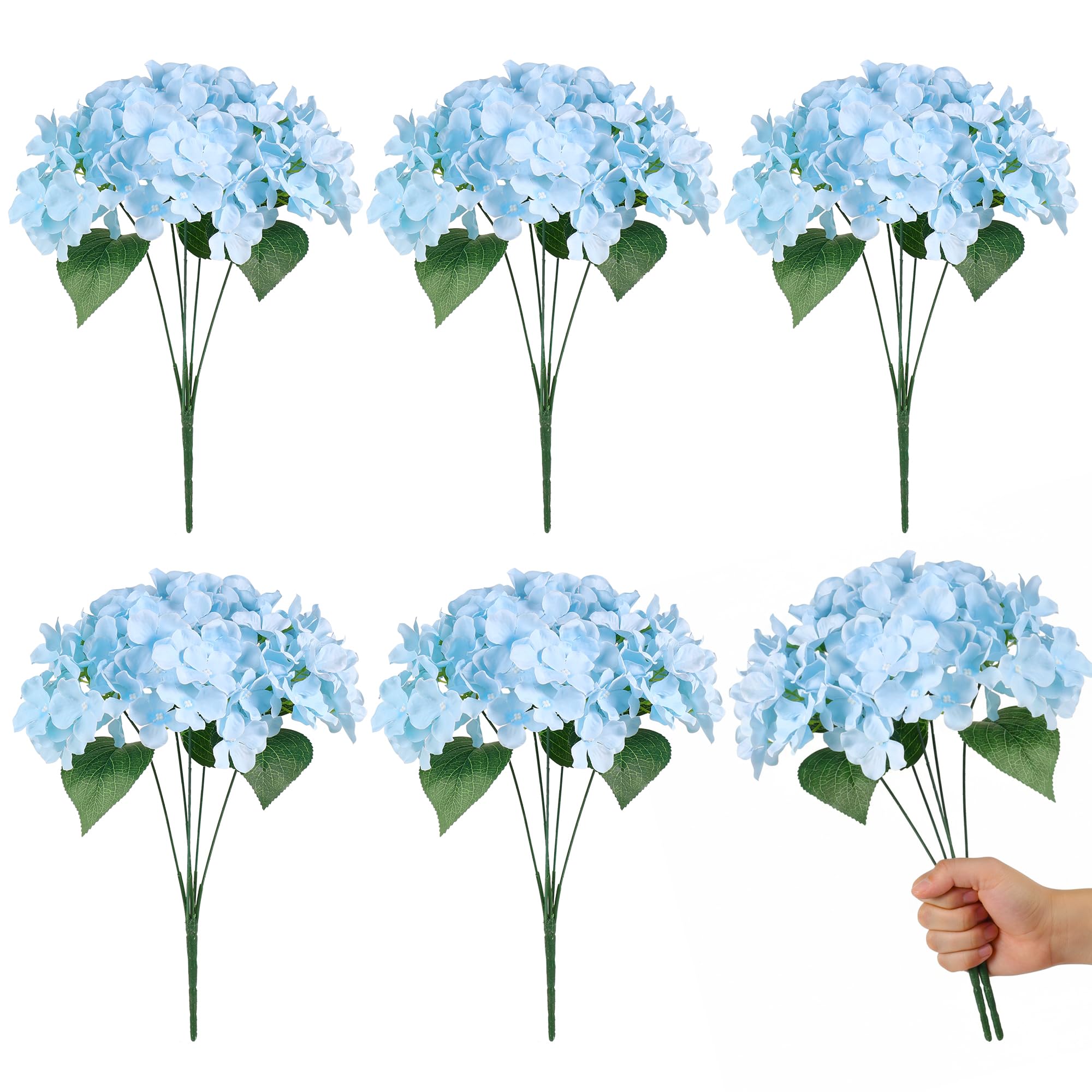 Auihiay blue hydrangea petals close-up for vibrant color realism